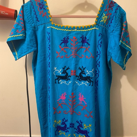 Embroidered Blue Women's Top - Picture 1 of 2
